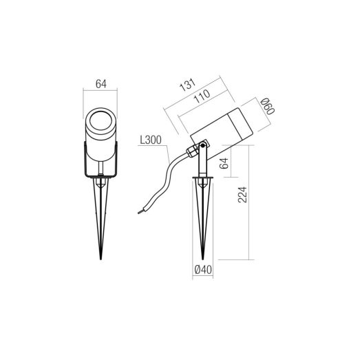 Redo Kültéri leszúrható lámpa 90683 TIP