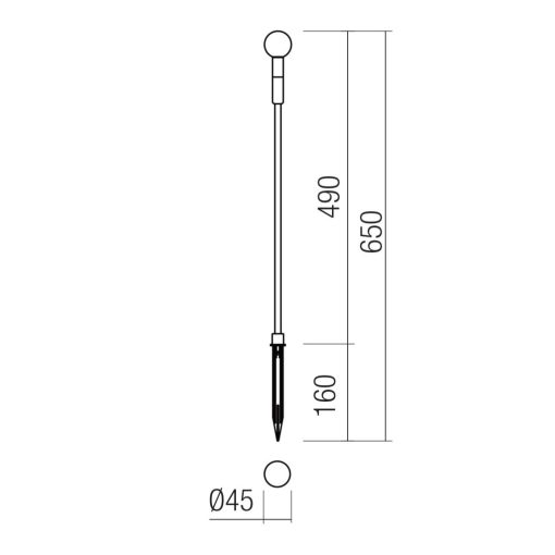 Redo Kültéri leszúrható lámpa 90692 TORCH