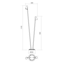 Redo Kültéri leszúrható lámpa 90713 NIVALIS