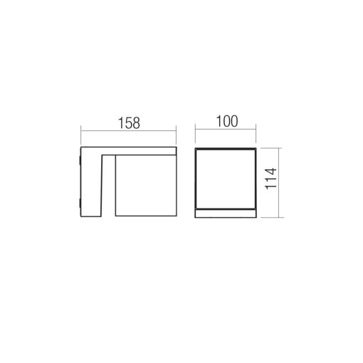 Redo Kültéri fali lámpa 90717 KUB