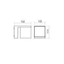 Redo Kültéri fali lámpa 90718 KUB