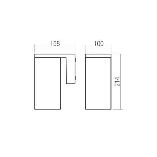 Redo Kültéri fali lámpa 90719 KUB
