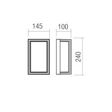 Redo Kültéri fali lámpa 90746 QUADRIS