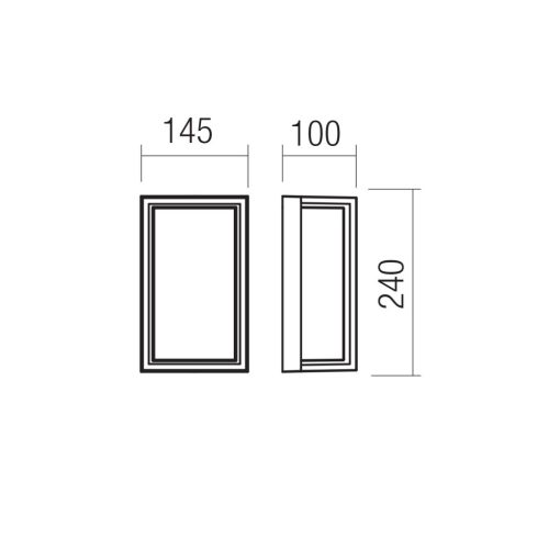 Redo Kültéri fali lámpa 90746 QUADRIS