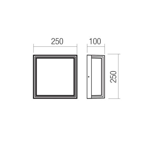 Redo Kültéri mennyezeti lámpa 90747 QUADRIS