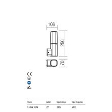 Redo OUT Kültéri fali lámpa 9074 CRAYON