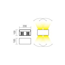 Redo Kültéri fali lámpa 90757 VARY