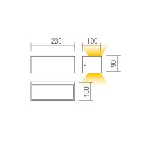 Redo Kültéri fali lámpa 90781 LAMPRIS