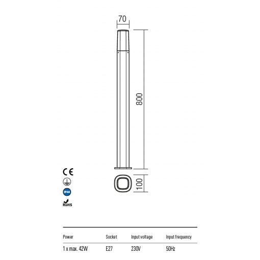 Redo OUT Kültéri álló lámpa 9078 CRAYON