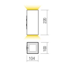 Redo Kültéri fali lámpa 90794 HUB