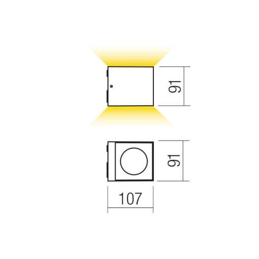 Redo Kültéri fali lámpa 90799 TEKO