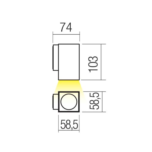 Redo Kültéri fali lámpa 90814 QUAD