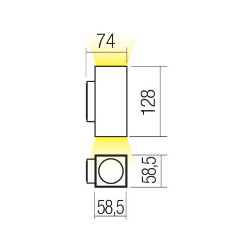 Redo Kültéri fali lámpa 90816 QUAD
