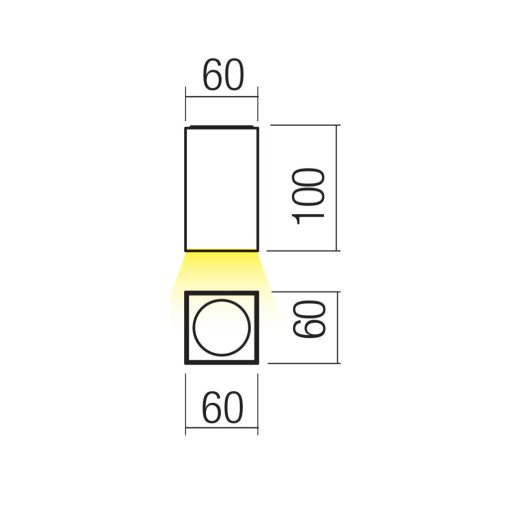 Redo Kültéri mennyezeti lámpa 90819 QUAD