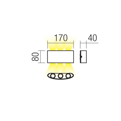 Redo Kültéri fali lámpa 90824 FABO