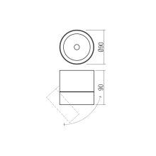 Redo Kültéri fali lámpa 90828 SHAFT