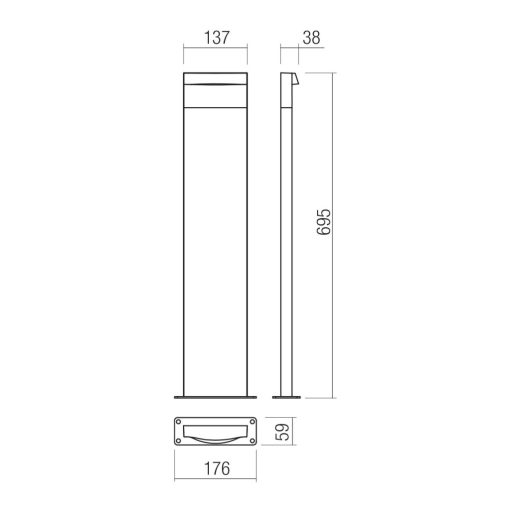 Redo Kültéri álló lámpa 90834 POLIFEMO