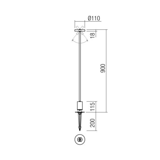 Redo Kültéri leszúrható lámpa 90851 ELFIC