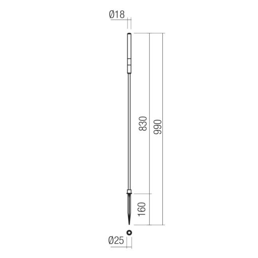 Redo Kültéri leszúrható lámpa 90884 TORCH