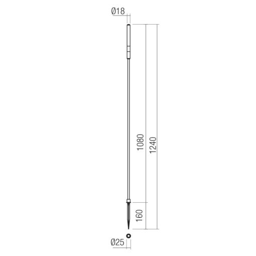 Redo Kültéri leszúrható lámpa 90885 TORCH