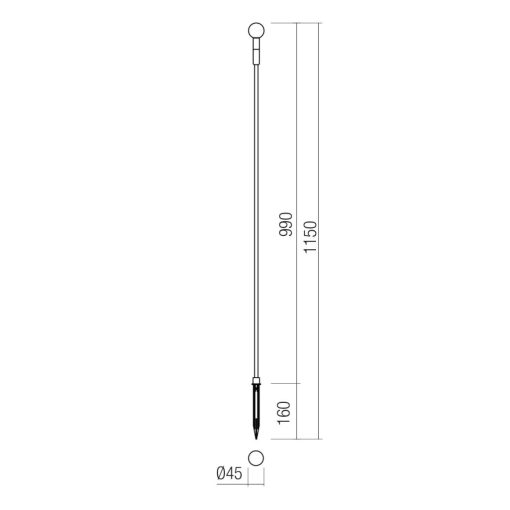 Redo Kültéri leszúrható lámpa 90891 TORCH