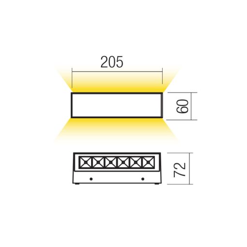 Redo Kültéri fali lámpa 90924 AROOS
