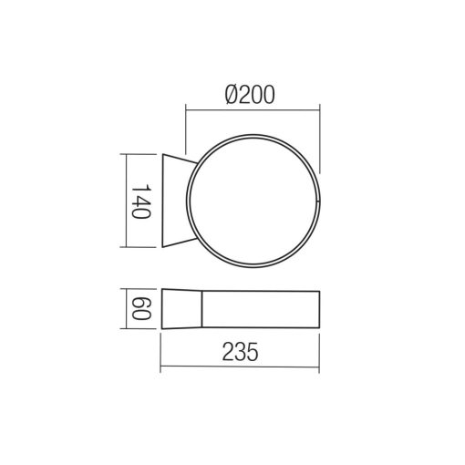 Redo Kültéri fali lámpa 91060 ONIRO