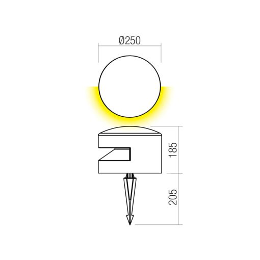 Redo Kültéri leszúrható lámpa 91115 CLIFF
