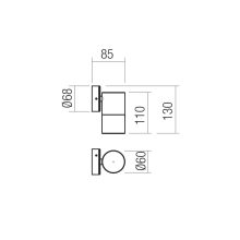 Redo Kültéri fali lámpa 91175 STAKE