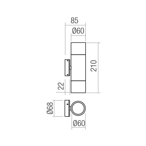 Redo Kültéri fali lámpa 91179 STAKE