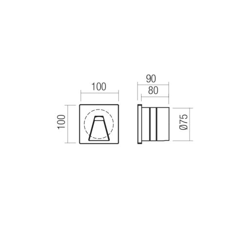 Redo Kültéri falba süllyesztett lámpa 91194 BAST
