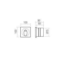Redo Kültéri falba süllyesztett lámpa 91200 BAST