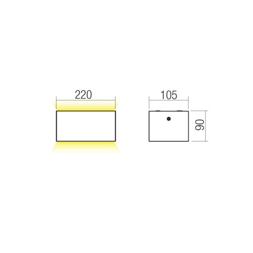Redo Kültéri fali lámpa 91226-DALI LIMAS
