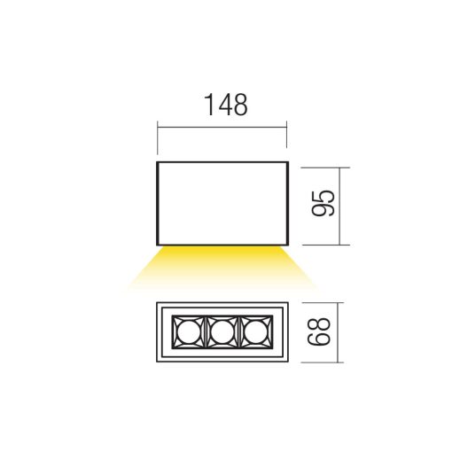 Redo Kültéri fali lámpa 91238-DALI AROOS