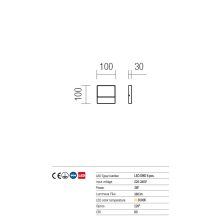 Redo OUT Kültéri fali lámpa 9150 EVEN