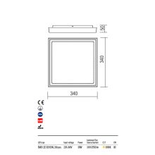 Redo OUT Kültéri mennyezeti lámpa 9189 BEZEL