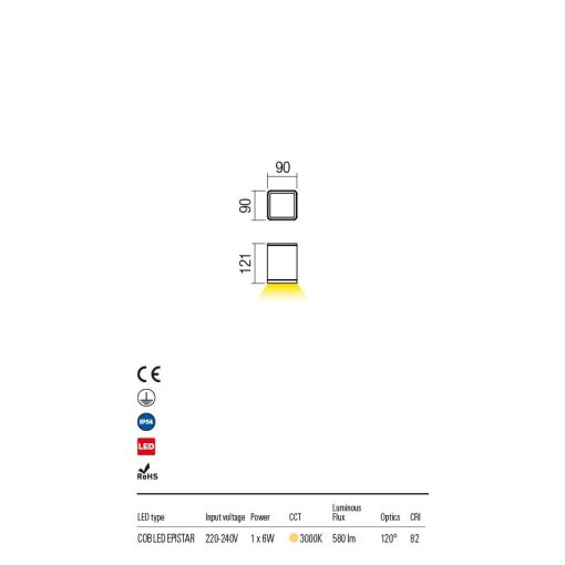 Redo OUT Kültéri mennyezeti lámpa 9198 Beta