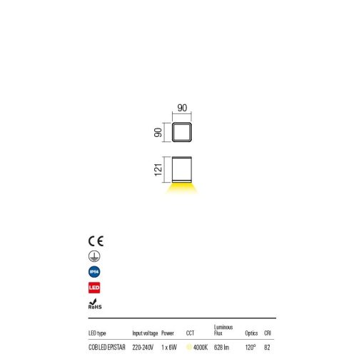 Redo OUT Kültéri mennyezeti lámpa 9199 Beta