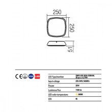 Redo OUT Kültéri mennyezeti lámpa 9537 TWILL