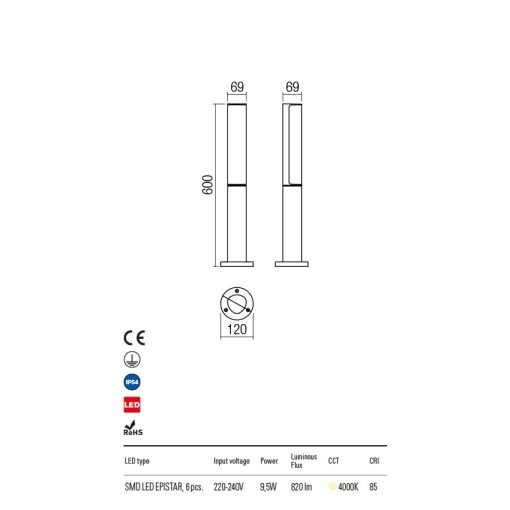 Redo OUT Kültéri álló lámpa 9589 Troll