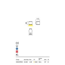 Redo OUT Kültéri fali lámpa 9596 Eta