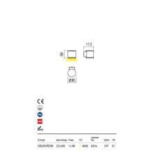 Redo OUT Kültéri fali lámpa 9597 Eta