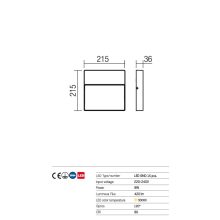Redo OUT Kültéri fali lámpa 9625 EVEN