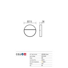 Redo OUT Kültéri fali lámpa 9626 EVEN