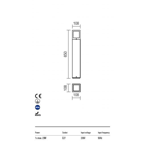 Redo OUT Kültéri álló lámpa 9644 BRICK