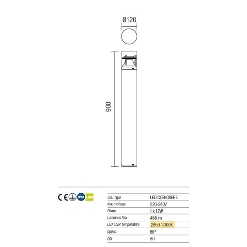 Redo OUT Kültéri álló lámpa 9941 SPARK