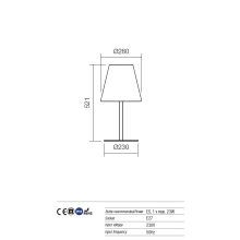 Redo OUT Kültéri asztali lámpa 9977 PINO