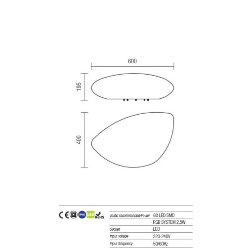 Redo OUT Kültéri álló lámpa 9984 STONE