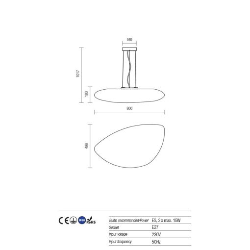 Redo OUT Kültéri függeszték 9989 STONE