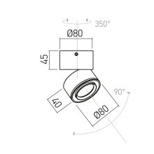 Arelux Mennyezeti lámpa AR07NW SBK XARTE